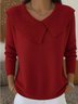 Women Knitted Plain Long Sleeve Comfy Vintage Sweater