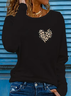 Casual Leopard Crew Neck Long Sleeve T-shirt