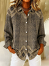 Shirt Collar Regular Sleeve Long Sleeve Abstract Buckle Regular Loose Button Up Shirt Shirt For Women